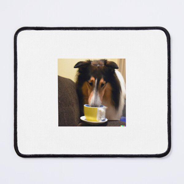 Item preview, Collie Drinking Coffee designed and sold by New247.