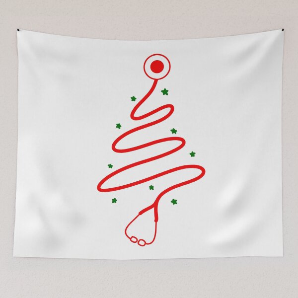 Item preview, Scribble stethoscope tree (red) designed and sold by RandiMullins.