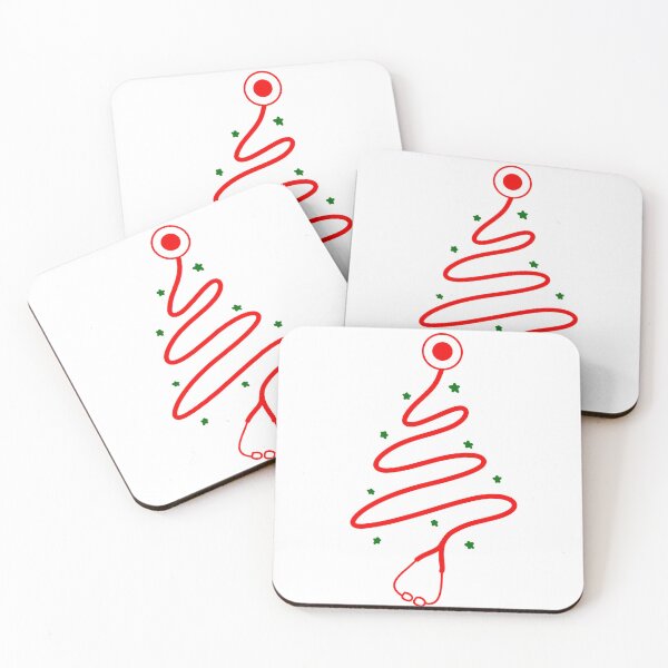 Item preview, Scribble stethoscope tree (red) designed and sold by RandiMullins.