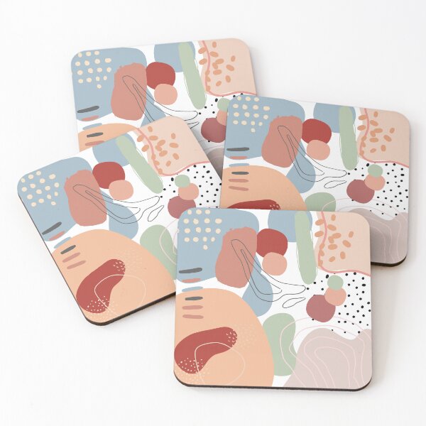 Item preview, Colorful Abstract Shapes Painted Digital Pattern Design designed and sold by luckymooninc.