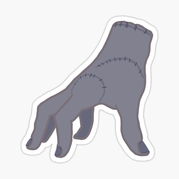 THING T. Thing Hand Character From the ADDAMS Wednesday Family Hand Drawing  Halloween Spooky Fall Character Sticker -  Norway