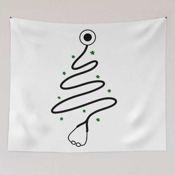 Item preview, Scribble stethoscope tree (black) designed and sold by RandiMullins.