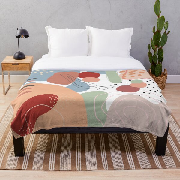 Item preview, Colorful Abstract Shapes Painted Digital Pattern Design designed and sold by luckymooninc.