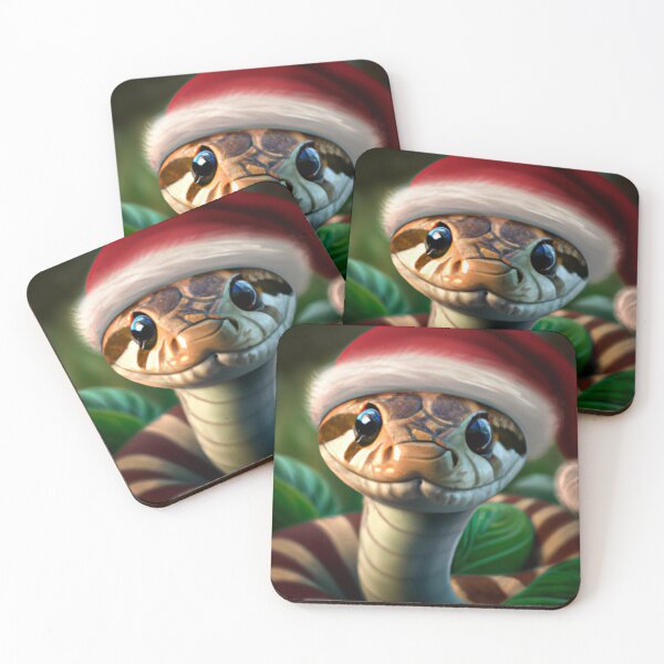 Item preview, Snake Wearing a Santa Hat designed and sold by ZenEverAI.