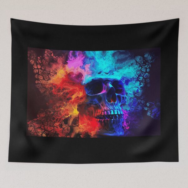 Item preview, Skull, Acrylic Pour designed and sold by Dave Ng.