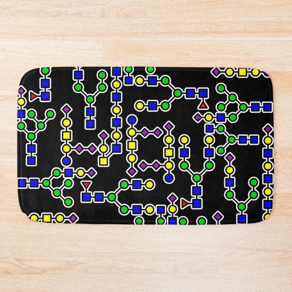 Item preview, Glycan Tessellation - Black Background designed and sold by Artsy-Chemist.