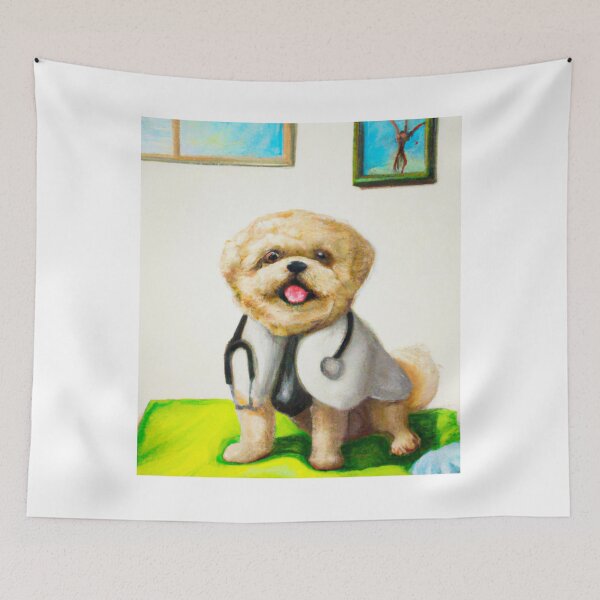 Item preview, Fluffy Dogtor.  Dogs and Doctors designed and sold by LeanDesigns.