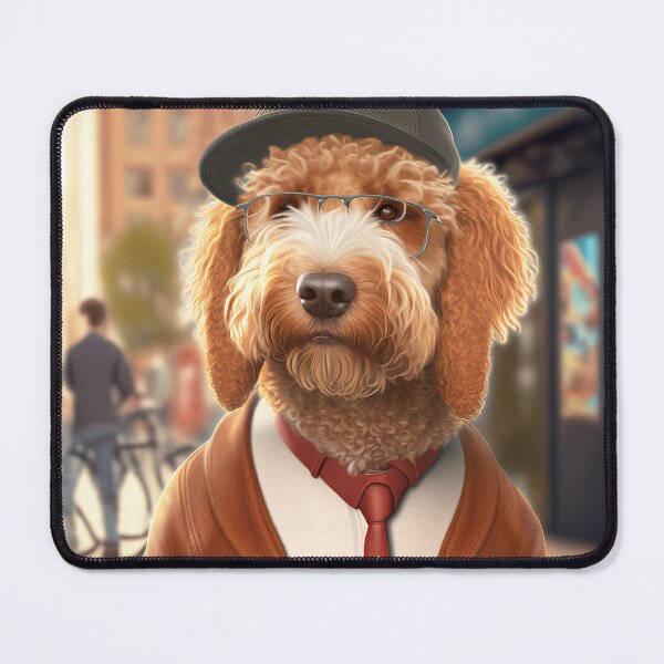 Item preview, Goldendoodle Hipster Dog designed and sold by Valro.