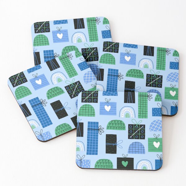 Item preview, Holiday Gift Boxes Pattern In Blue And Green  designed and sold by DEC02.