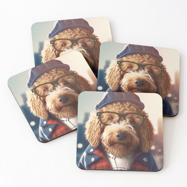 Item preview, Goldendoodle Hipster Dog designed and sold by Valro.