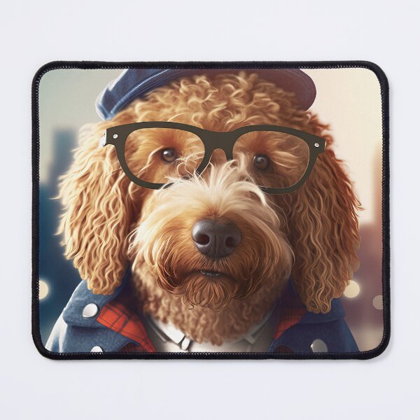 Item preview, Goldendoodle Hipster Dog designed and sold by Valro.