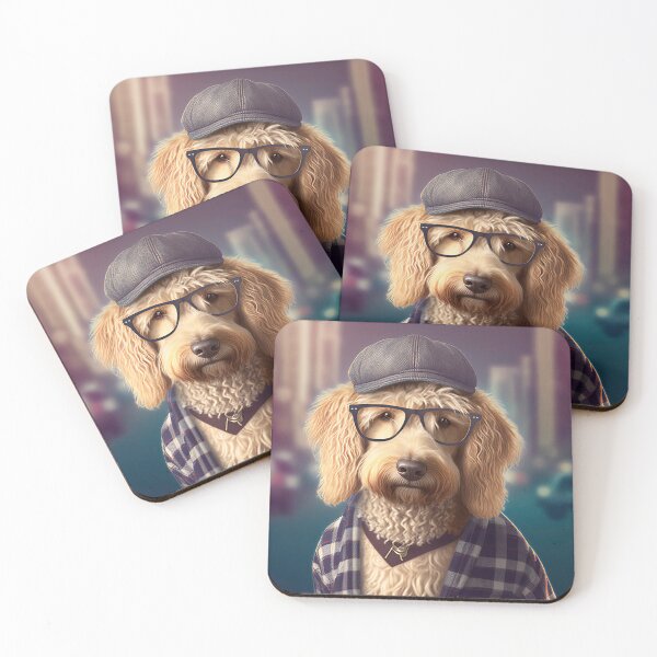Item preview, Goldendoodle Hipster Dog designed and sold by Valro.