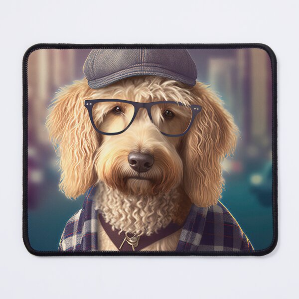 Item preview, Goldendoodle Hipster Dog designed and sold by Valro.