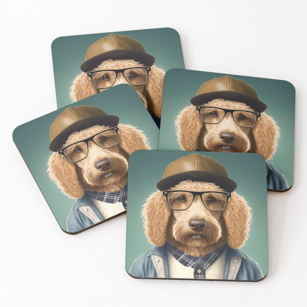 Item preview, Goldendoodle Hipster Dog designed and sold by Valro.