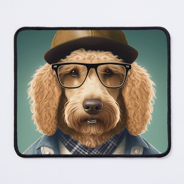 Item preview, Goldendoodle Hipster Dog designed and sold by Valro.