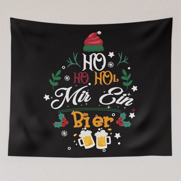 Item preview, Herren Witziges Weihnachten Ho Ho Hol mir ein Bier Ugly Christmas T-Shirt designed and sold by Dzee-Art.