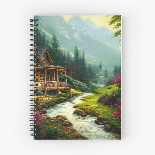 Item preview, Beautiful Country Mountain Cabin by Stream designed and sold by Simularion.