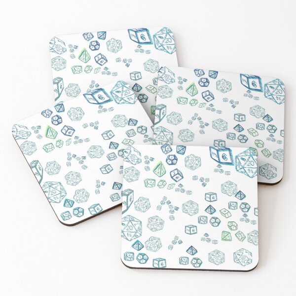 Item preview, Sketched Dice Pool Pattern Blue and Green - TTRPG designed and sold by jolabrese.