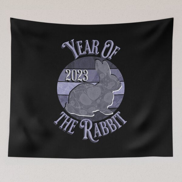 Item preview, Year of the Rabbit, Chinese Zodiac 2023, Gray Rabbit designed and sold by Batty4Boba.