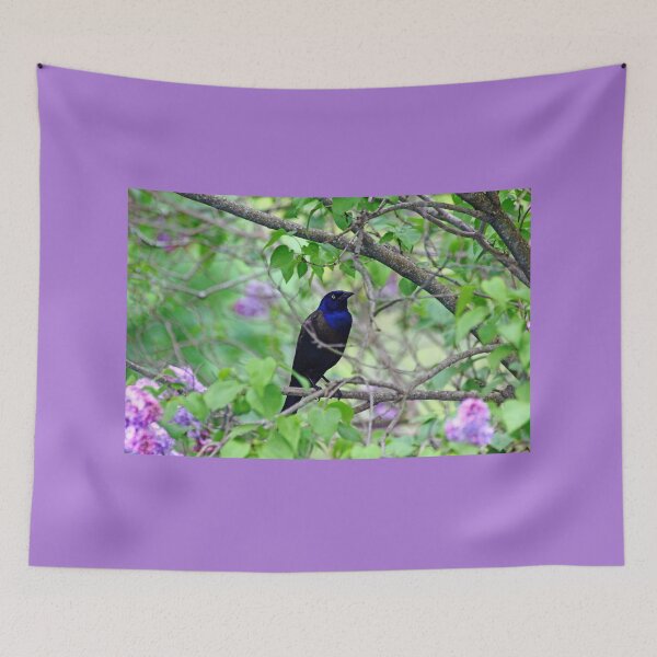 Item preview, Black Bird Amidst The Lilacs designed and sold by Debbie Oppermann.