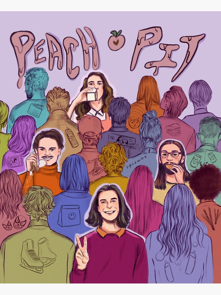 "PEACH PIT BAND" Sticker for Sale by NoemieHirthe Redbubble