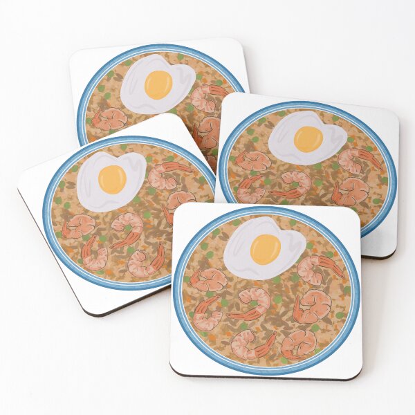 Item preview, Shrimp Fried Rice Bowl Illustration Sunny Side Up Egg Variant  designed and sold by quirkycounselor.
