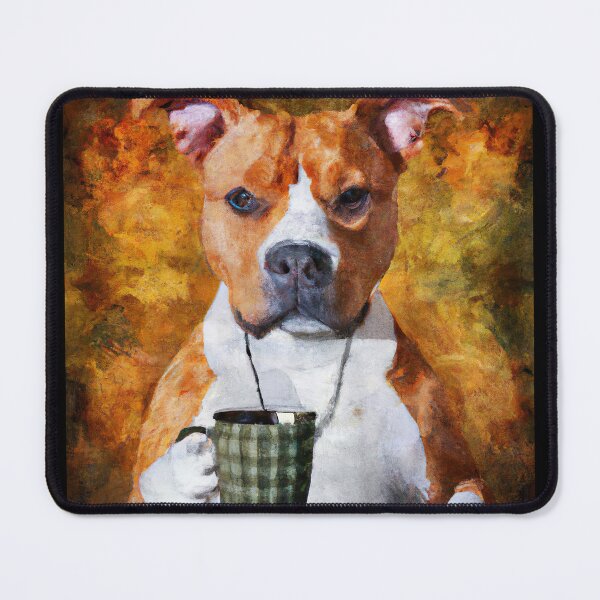 Item preview, AmStaff Drinking Coffee designed and sold by NiftyTees.