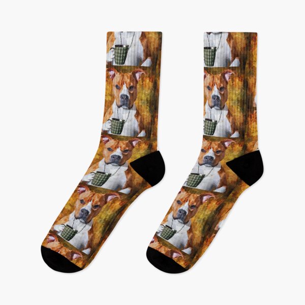 Item preview, AmStaff Drinking Coffee designed and sold by NiftyTees.