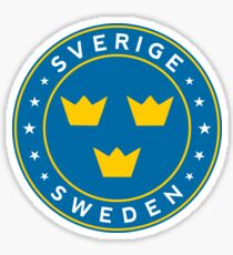 Sweden, Sverige, sticker, circle Sticker