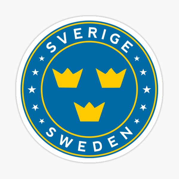 Sweden, Sverige, sticker, circle Sticker