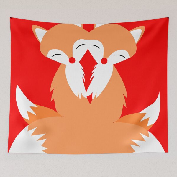 Item preview, CARNIVAL CHRISTMAS: RED NOSED TWO HEADED FOX designed and sold by Antisocial Creatives.