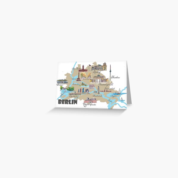 Artikel-Vorschau von Berlin Highlights Stadt Plan, designt und verkauft von artshop77.