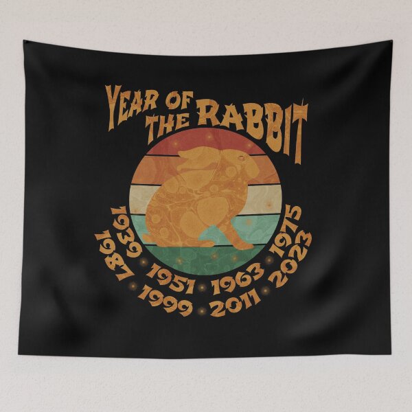 Item preview, Year of the Rabbit, Chinese Zodiac 2023, sunset designed and sold by Batty4Boba.