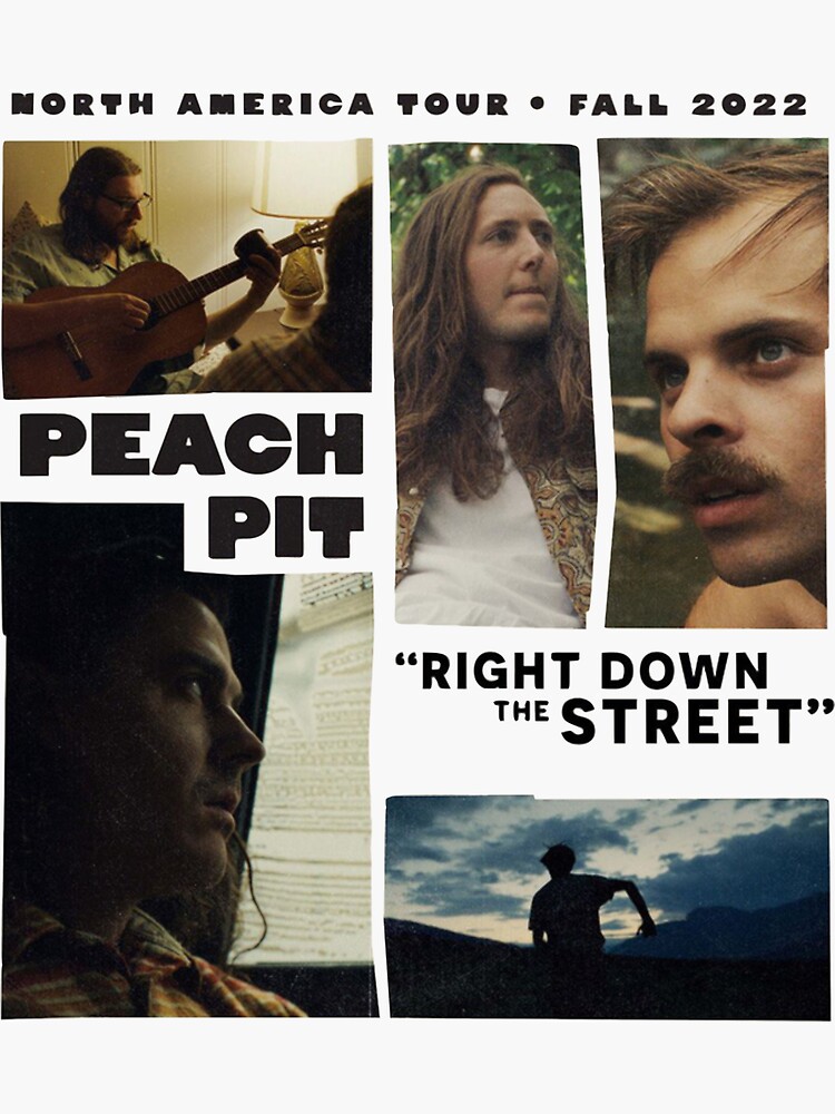 "PEACH PIT BAND" Sticker for Sale by NoemieHirthe Redbubble