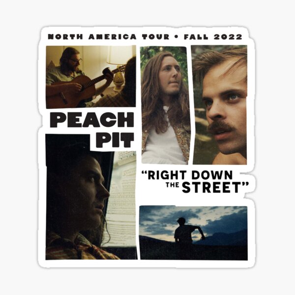 "PEACH PIT BAND" Sticker for Sale by NoemieHirthe Redbubble