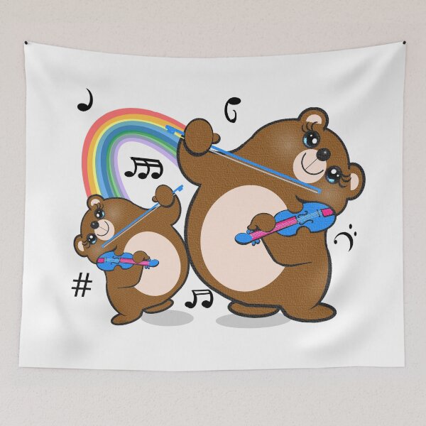 Item preview, Cute bears playing violin  designed and sold by Shirley cute art .