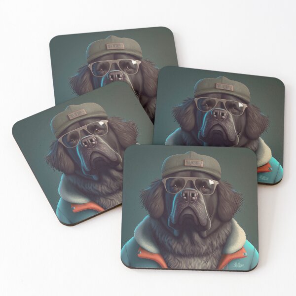 Item preview, Newfoundland Hipster Dog designed and sold by Valro.