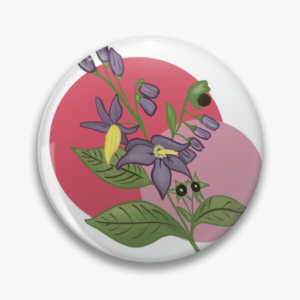 Item preview, Deadly Nightshade Atropa Belladonna Flowers and Berries designed and sold by Silver Sky by Janet.