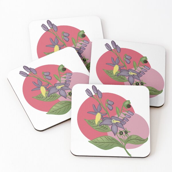 Item preview, Deadly Nightshade Atropa Belladonna Flowers and Berries designed and sold by Silver Sky by Janet.