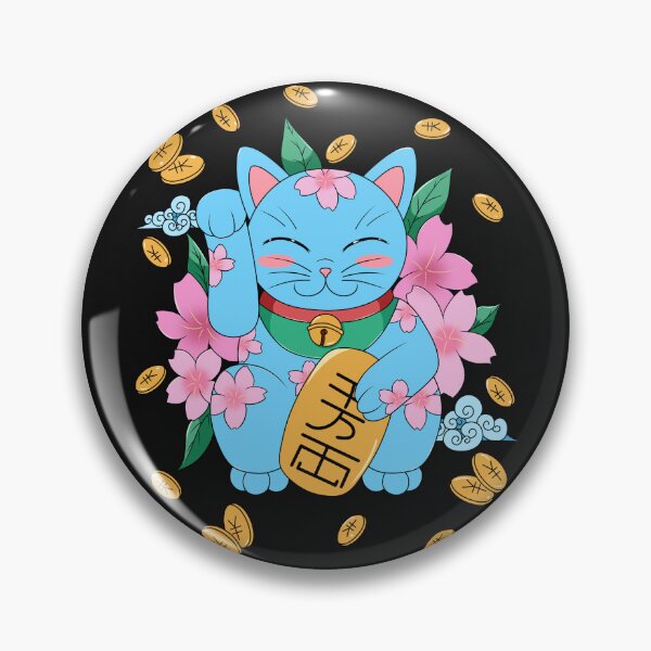 Item preview, Maneki neko with cerezo flower japanese  designed and sold by Natsukittyart.