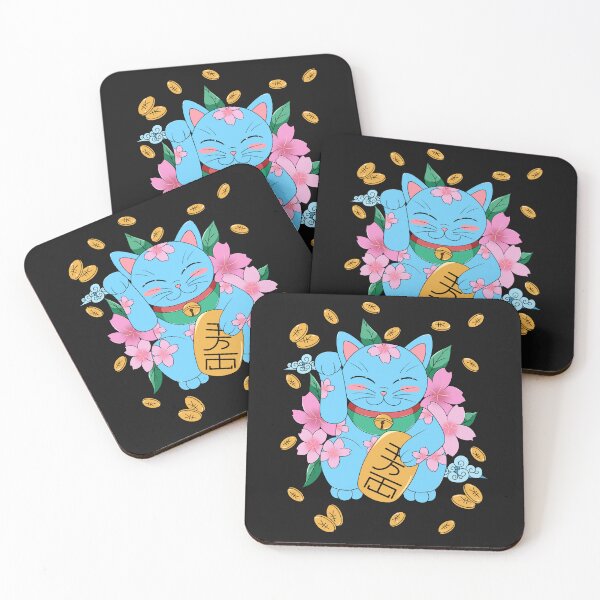 Item preview, Maneki neko with cerezo flower japanese  designed and sold by Natsukittyart.