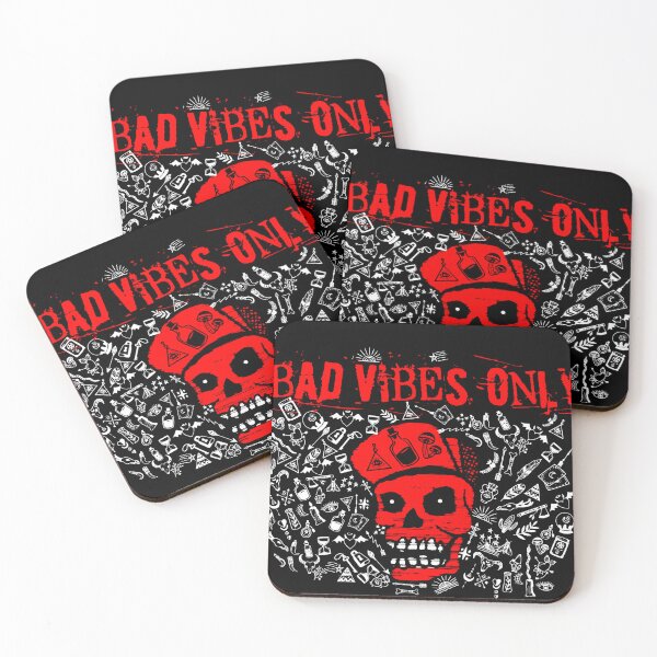 Item preview, BAD VIBES ONLY white and red comrade designed and sold by sandpaperdaisy.