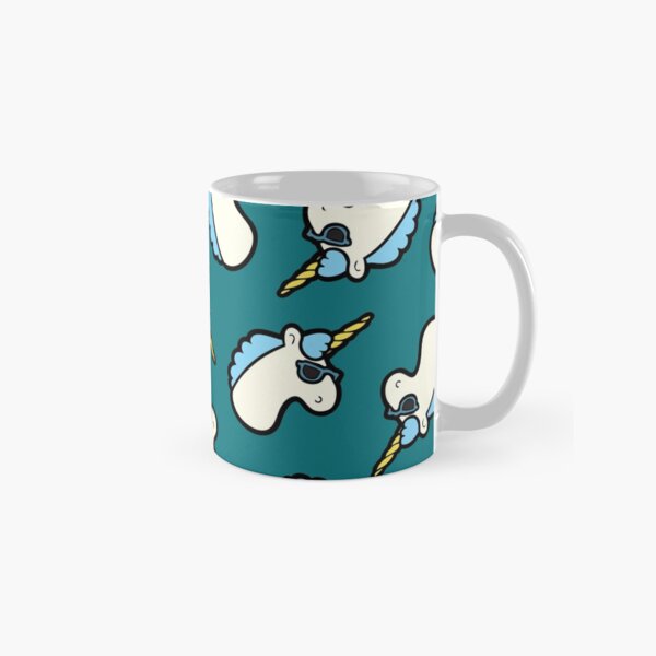 Unicorns Are Cool Pattern - Blue Classic Mug