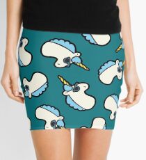 Unicorns Are Cool Pattern - Blue Mini Skirt