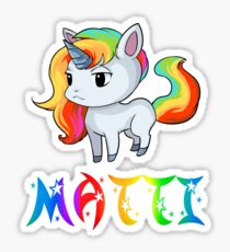 Matti Unicorn Sticker Sticker