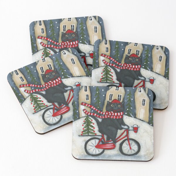Item preview, Snowy Bicycle Ride designed and sold by KilkennyCat Art.
