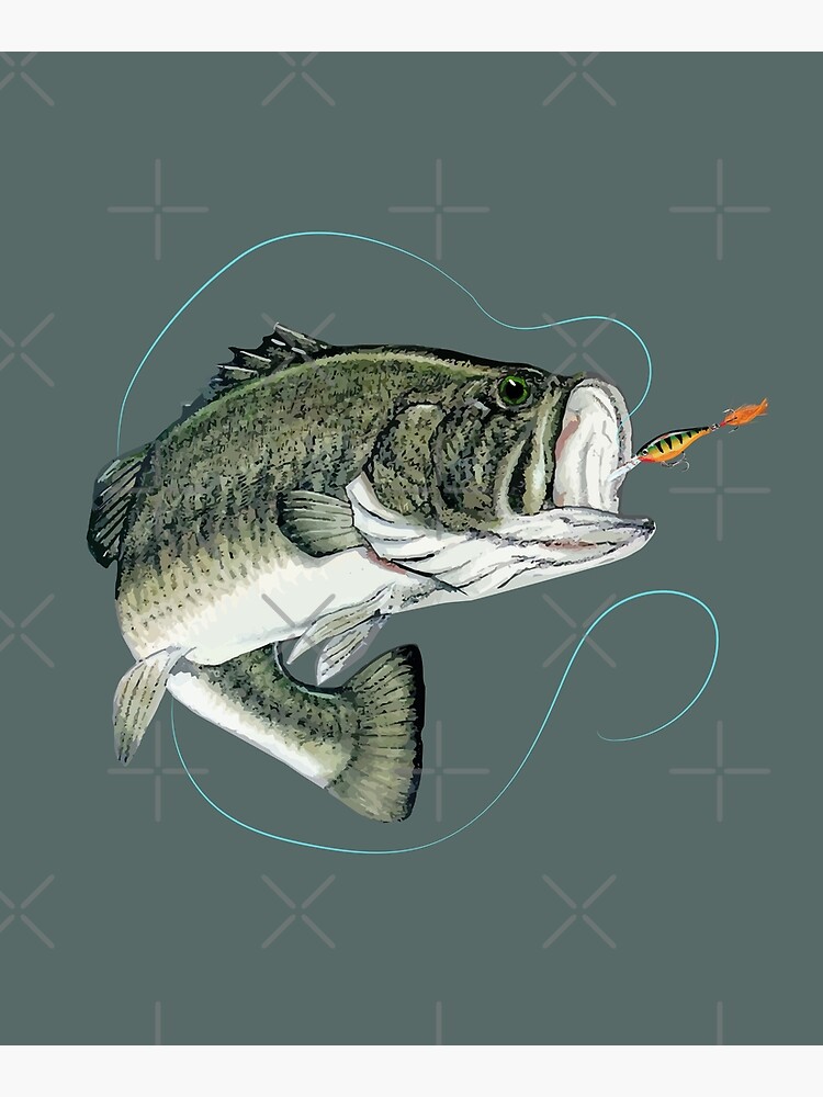 Bass Fish'n Sticker for Sale by Tom Hawkins