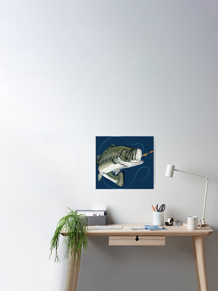 Bass Fish'n Poster for Sale by Tom Hawkins