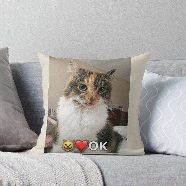 Item preview, Silly OK Cat Sticking Her Tongue Out Design designed and sold by TheOKCat.