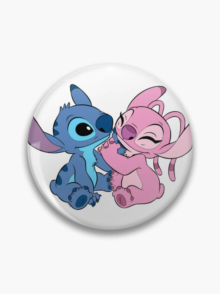 Stitch and Angel  Pin for Sale by munchie2020